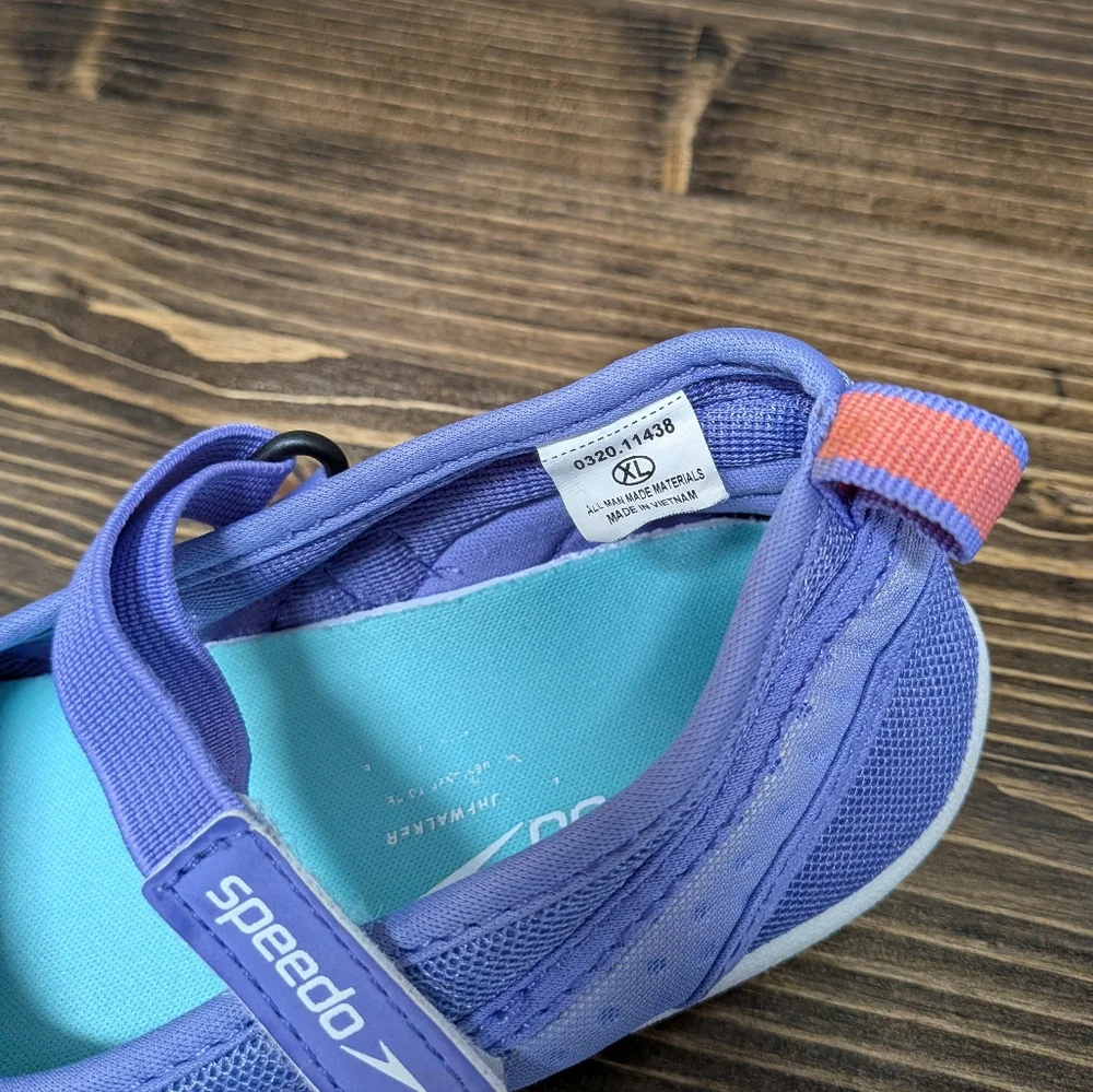 ⭐ Speedo Purple Mary Jane Water Shoes Size XL 11-12